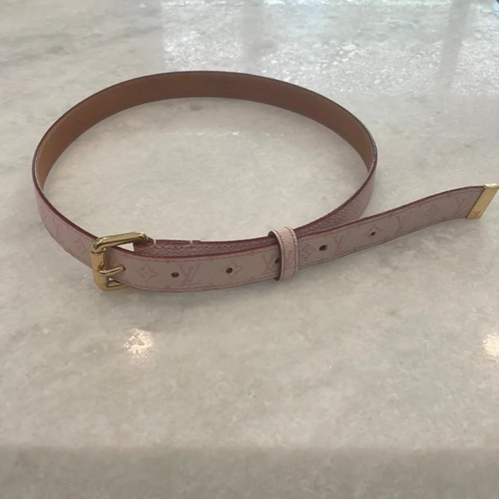 Louis Vuitton Cherry Blossom Pink Monogram Belt size 28 - Picture 2 of 8